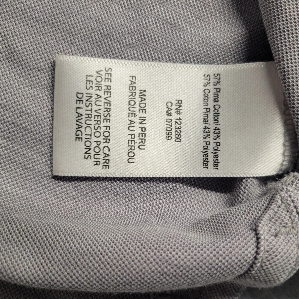 Travis Matthew Mens XL Grey Pima Cotton Blend Short Sleeve Golf Polo Shirt - Picture 6 of 10